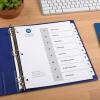 imageAvery 8 Tab Dividers for 3 Ring Binders Customizable Table of Contents Classic White Tabs 6 Sets 118228 Tab Pack of 10