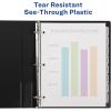 imageAvery 8 Tab Plastic Dividers for 3 Ring Binder Easy Print ampamp Apply Clear Label Strip Index Maker Customizable Frosted White Tabs 5 Sets 12450Frosted White