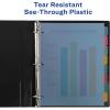 imageAvery 8 Tab Plastic Dividers for 3 Ring Binder Easy Print ampamp Apply Clear Label Strip Index Maker Customizable Frosted White Tabs 5 Sets 12450Multicolor