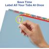 imageAvery 8 Tab Plastic Dividers for 3 Ring Binder Easy Print ampamp Apply Clear Label Strip Index Maker Customizable Frosted White Tabs 5 Sets 12450Multicolor