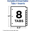 imageAvery 8Tab Binder Dividers for School Medical Office Supply or Home Organization Insertable Multicolor Big Tabs 6 Sets 111111pack