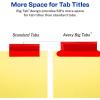 imageAvery 8Tab Binder Dividers for School Medical Office Supply or Home Organization Insertable Multicolor Big Tabs 6 Sets 111116Pack
