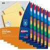 imageAvery 8Tab Binder Dividers for School Medical Office Supply or Home Organization Insertable Multicolor Big Tabs 6 Sets 111116Pack