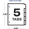 imageAvery 8Tab Sheet Protector Dividers Printable Easy Peel Clear Labels Index Maker White Tabs 1 Set 75501Letter 85 x 11