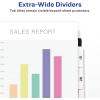 imageAvery Big Tab ExtraWide Insertable Clear Tab Dividers for 3 Ring Binders 8Tab Set White 6 Sets 11254Clear