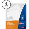 imageAvery Big Tab ExtraWide Insertable Clear Tab Dividers for 3 Ring Binders 8Tab Set White 6 Sets 11254Clear