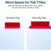 imageAvery Big Tab ExtraWide Insertable Clear Tab Dividers for 3 Ring Binders 8Tab Set White 6 Sets 11254Multicolor