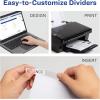 imageAvery Big Tab ExtraWide Insertable Clear Tab Dividers for 3 Ring Binders 8Tab Set White 6 Sets 11254White