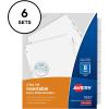 imageAvery Big Tab ExtraWide Insertable Clear Tab Dividers for 3 Ring Binders 8Tab Set White 6 Sets 11254White