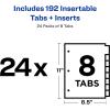 imageAvery Big Tab Insertable Dividers for 3 Ring Binders 8Tab Set Buff Paper Clear Tabs Binder Divider Value Pack of 11112 24 Sets Total 111151 pack