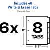 imageAvery Big Tab Write ampamp Erase 8 Tab Dividers for 3 Ring Binders Multicolor Divider Tabs Great for Organizing Projects Reports Finances 6Pack 230798 Tabs