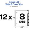 imageAvery Big Tab Write ampamp Erase Dividers for 3 Ring Binders 5Tab Set Multicolor Divider Tabs Great for Organizing Projects Reports Finances and More 6Pack of 2307612 Sets