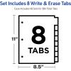 imageAvery Big Tab Write ampamp Erase Dividers for 3 Ring Binders 5Tab Set Multicolor Divider Tabs Great for Organizing Projects Reports Finances and More 6Pack of 230761 Set