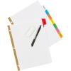 imageAvery Big Tab Write ampamp Erase Dividers for 3 Ring Binders 5Tab Set Multicolor Divider Tabs Great for Organizing Projects Reports Finances and More 6Pack of 230761 Set
