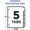 imageAvery Big Tab Write ampamp Erase Durable Plastic Dividers 8Tab Set Multicolor Brights 3 Sets 212105 tab