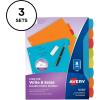 imageAvery Big Tab Write ampamp Erase Durable Plastic Dividers 8Tab Set Multicolor Brights 3 Sets 212108 tab