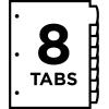 imageAvery Big Tab Write ampamp Erase Durable Plastic Dividers 8Tab Set Multicolor Brights 3 Sets 212108 tab