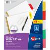 imageAvery Big Tab Write ampamp Erase Paper Dividers with Gold Reinforcement 8Tab Set White 6 Sets 21213Multicolor