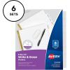 imageAvery Big Tab Write ampamp Erase Paper Dividers with Gold Reinforcement 8Tab Set White 6 Sets 21213White