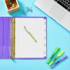 imageAvery Big Tab Write ampamp Erase Paper Dividers with Gold Reinforcement 8Tab Set White 6 Sets 21213White