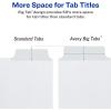 imageAvery Big Tab Write ampamp Erase Paper Dividers with Gold Reinforcement 8Tab Set White 6 Sets 21213White