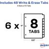 imageAvery Big Tab Write ampamp Erase Paper Dividers with Gold Reinforcement 8Tab Set White 6 Sets 21213White