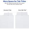 imageAvery Big Tab Write ampamp Erase Paper Dividers with Gold Reinforcement 8Tab Set White 6 Sets 21213White