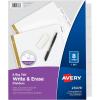 imageAvery Big Tab Write ampamp Erase Paper Dividers with Gold Reinforcement 8Tab Set White 6 Sets 21213White