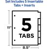 imageAvery Binder Dividers  5Tab Insertable Multicolor Big Tabs for Binders 6 Sets of Dividers 111096Pack