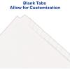 imageAvery Blank Tab Legal Exhibit Binder Dividers White Unlaminated Tabs LetterSize Standard Collated 25Tab Set 119591 Pack