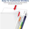 imageAvery Clear Easy View Durable Plastic Dividers for 3 Ring Binders 8Tab Set Bright Multicolor 1 Set 16741Dividers