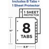 imageAvery Clear Easy View Durable Plastic Dividers for 3 Ring Binders 8Tab Set Bright Multicolor 1 Set 16741Dividers