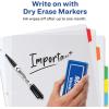 imageAvery Clear Easy View Durable Plastic Dividers for 3 Ring Binders 8Tab Set Bright Multicolor 1 Set 16741Dividers