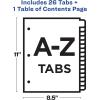 imageAvery Collated AZ Legal Exhibit Unpunched Dividers for Use with Any Binding System 26 Side Tab Dividers Per Set Helvetica Type 3 Sets 218741 Set