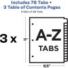 imageAvery Collated AZ Legal Exhibit Unpunched Dividers for Use with Any Binding System 26 Side Tab Dividers Per Set Helvetica Type 3 Sets 218743 Sets