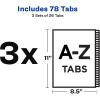 imageAvery Collated AZ Legal Exhibit Unpunched Dividers for Use with Any Binding System 26 Side Tab Dividers Per Set Helvetica Type 3 Sets 218743 Sets
