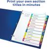 imageAvery Dividers for 3 Ring Binders 10 Tabs per Set Customizable Table of Contents Multicolor Arched Tabs Great for Organizing Reports Projects and More 11842Dividers Pack of 36