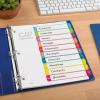 imageAvery Dividers for 3 Ring Binders 10 Tabs per Set Customizable Table of Contents Multicolor Arched Tabs Great for Organizing Reports Projects and More 11842Dividers Pack of 36