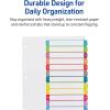imageAvery Dividers for 3 Ring Binders 12 Tabs per Set Customizable Table of Contents Multicolor Arched Tabs Great for Organizing Reports Projects and More 1184324 pack