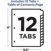 imageAvery Dividers for 3 Ring Binders 12 Tabs per Set Customizable Table of Contents Multicolor Arched Tabs Great for Organizing Reports Projects and More 1184324 pack