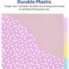 imageAvery Dividers for 3 Ring Binders 5 Tab Plastic Binder Dividers Pockets Insertable Big Tabs Pastel Classic Designs Extend Beyond Sheet Protectors 3 Sets 112555 tab