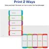 imageAvery Dividers for 3 Ring Binders 5 Tabs per Set Customizable Table of Contents Multicolor Arched Tabs Great for Organizing Reports Projects and More 11840