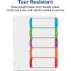 imageAvery Dividers for 3 Ring Binders 5 Tabs per Set Customizable Table of Contents Multicolor Arched Tabs Great for Organizing Reports Projects and More 11840