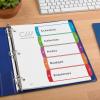 imageAvery Dividers for 3 Ring Binders 5 Tabs per Set Customizable Table of Contents Multicolor Arched Tabs Great for Organizing Reports Projects and More 11840