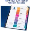 imageAvery Dividers for 3 Ring Binders 5 Tabs per Set Customizable Table of Contents Multicolor Tabs Great for Organizing HighVolume Reports Projects and More 24 Sets of 1116710 tabs
