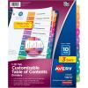 imageAvery Dividers for 3 Ring Binders 5 Tabs per Set Customizable Table of Contents Multicolor Tabs Great for Organizing HighVolume Reports Projects and More 24 Sets of 1116710 tabs
