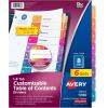 imageAvery Dividers for 3 Ring Binders 5 Tabs per Set Customizable Table of Contents Multicolor Tabs Great for Organizing HighVolume Reports Projects and More 24 Sets of 111678 tabs