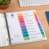 imageAvery Dividers for 3 Ring Binders 5 Tabs per Set Customizable Table of Contents Multicolor Tabs Great for Organizing HighVolume Reports Projects and More 24 Sets of 1116710 tabs