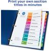 imageAvery Dividers for 3 Ring Binders 5 Tabs per Set Customizable Table of Contents Multicolor Tabs Great for Organizing HighVolume Reports Projects and More 24 Sets of 1116710 tabs