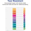 imageAvery Dividers for 3 Ring Binders 5 Tabs per Set Customizable Table of Contents Multicolor Tabs Great for Organizing HighVolume Reports Projects and More 24 Sets of 1116710 tabs